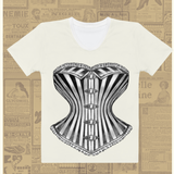 Ivory Corset Tshirt by fox savant