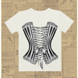 Ivory Corset Tshirt by fox savant