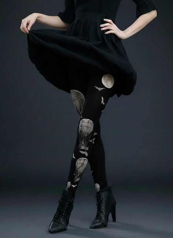 Bats and Balloons leggings, Night