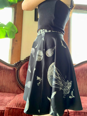 Night Bats & Balloons Circle Skirt ~ Fox Savant