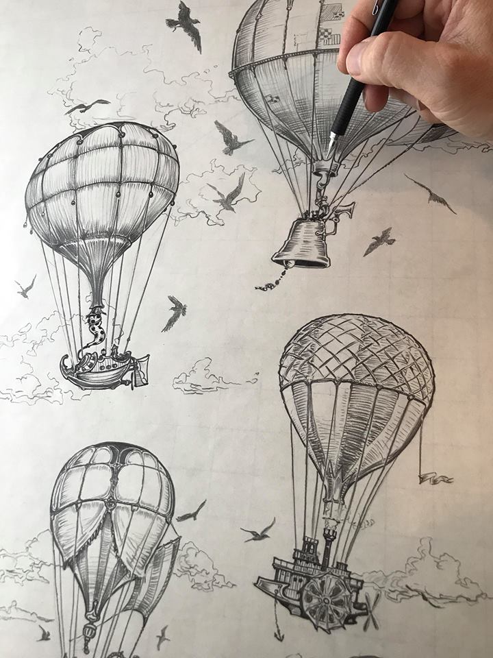 Vintage Hot Air Balloons ~ ~ Fox Savant