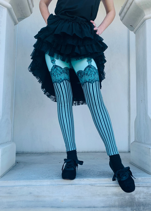 Mint Burlesque Leggings ~ Fox Savant