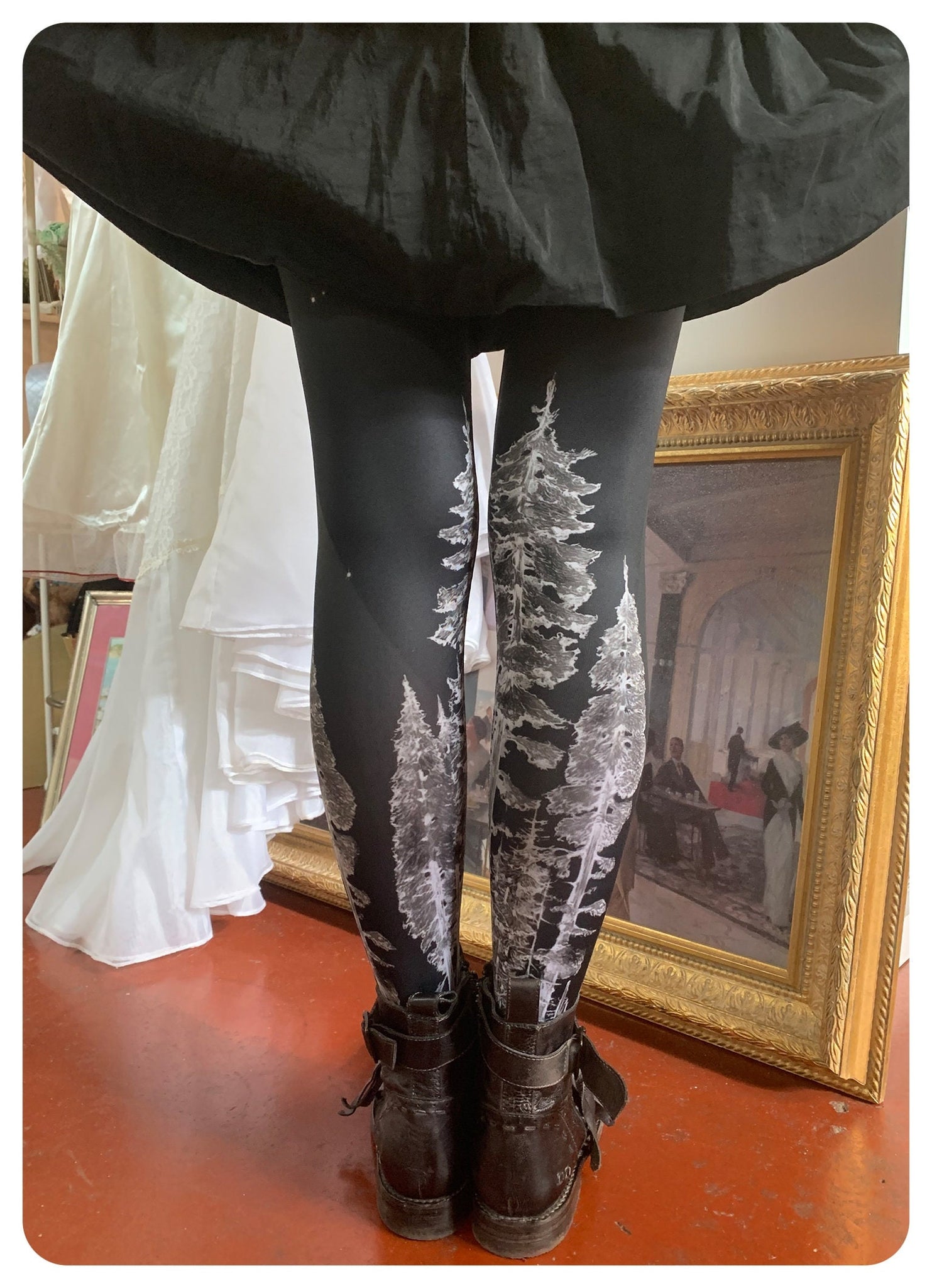 SAMPLE SALE - Black Forest LEGGING UFO Abduction