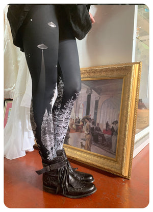 SAMPLE SALE - Black Forest LEGGING UFO Abduction