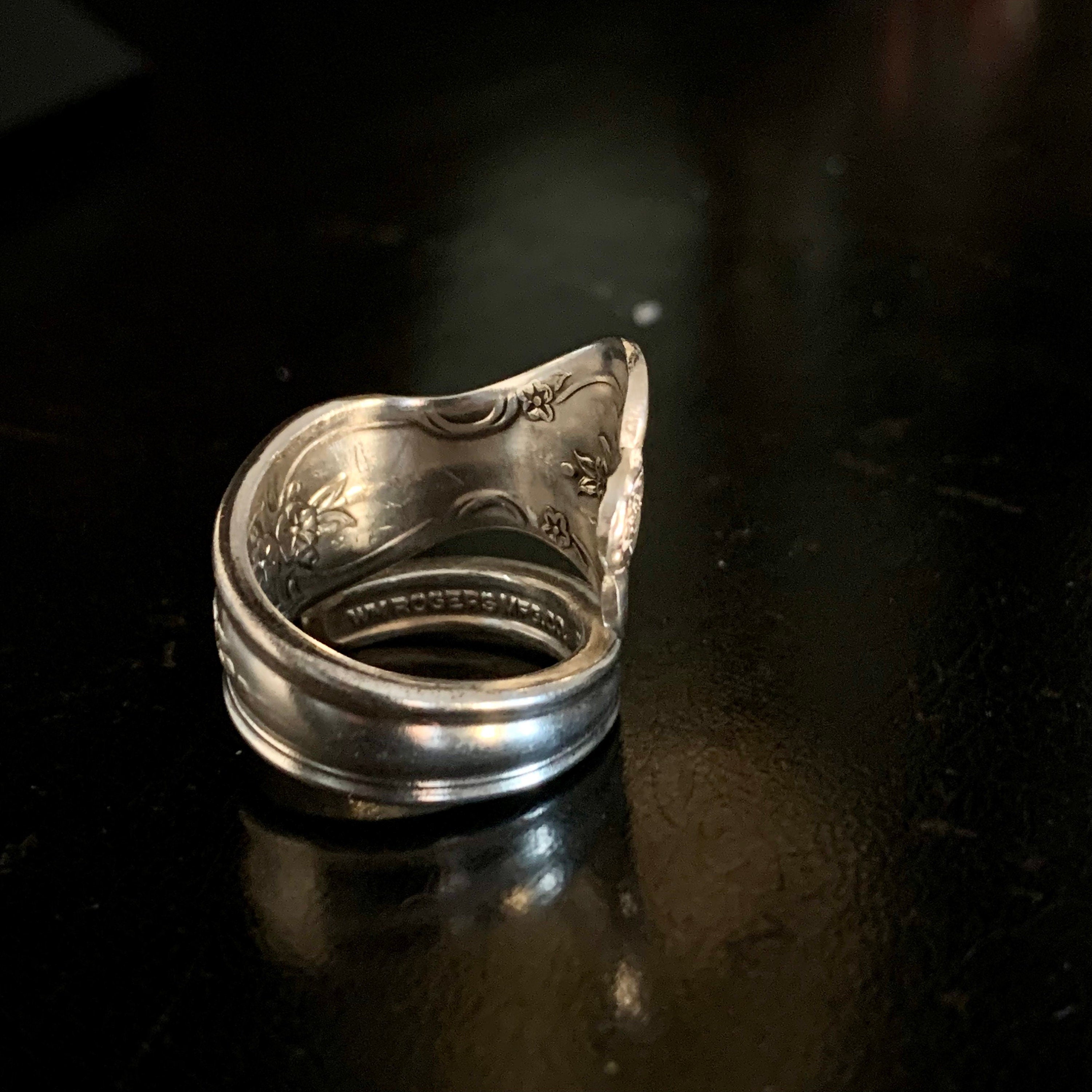 Vintage Spoon Ring - Silver Plated - decorative Silver Ring